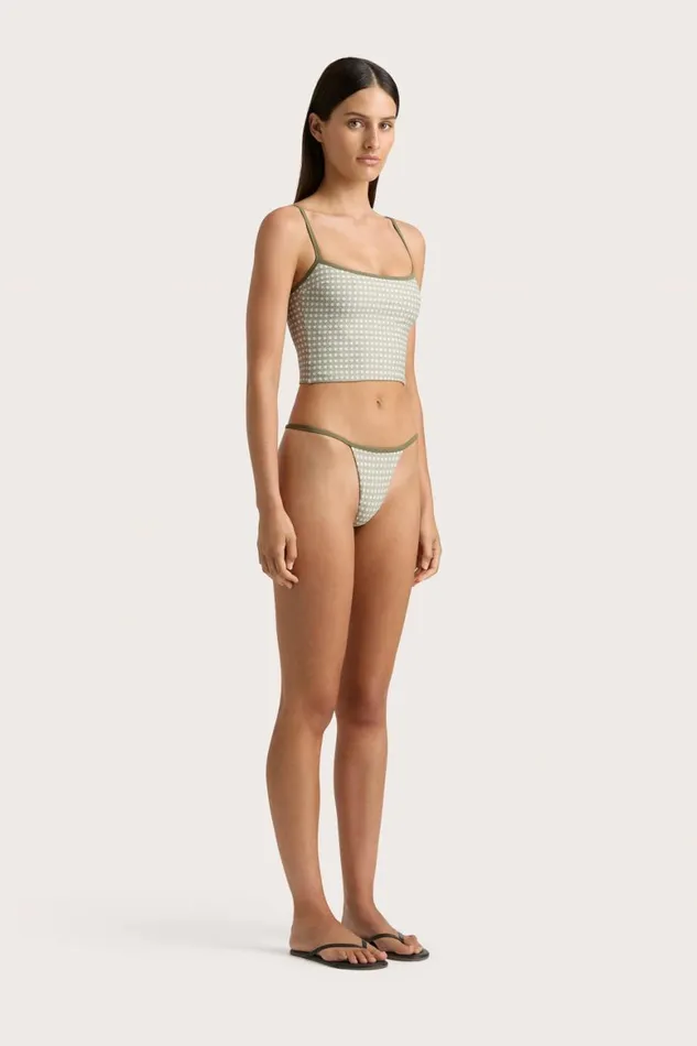 Faithfull The Brand Swim Manon Top Oliander Khaki 8211 Women Faithfull The Brand Swim Manon Top Oliander Khaki 8211 Women
