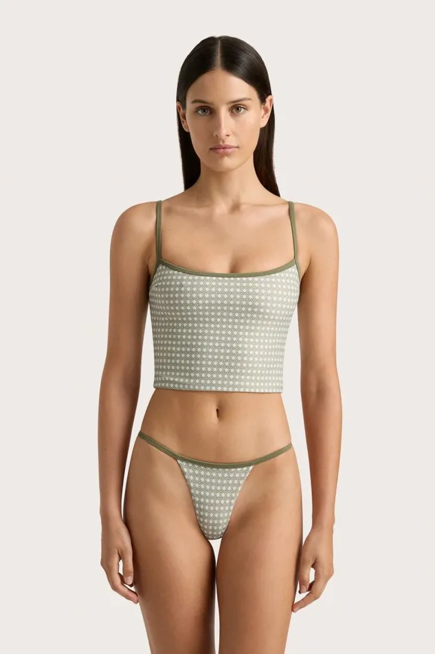 Faithfull The Brand Swim Manon Top Oliander Khaki 8211 Women Faithfull The Brand Swim Manon Top Oliander Khaki 8211 Women
