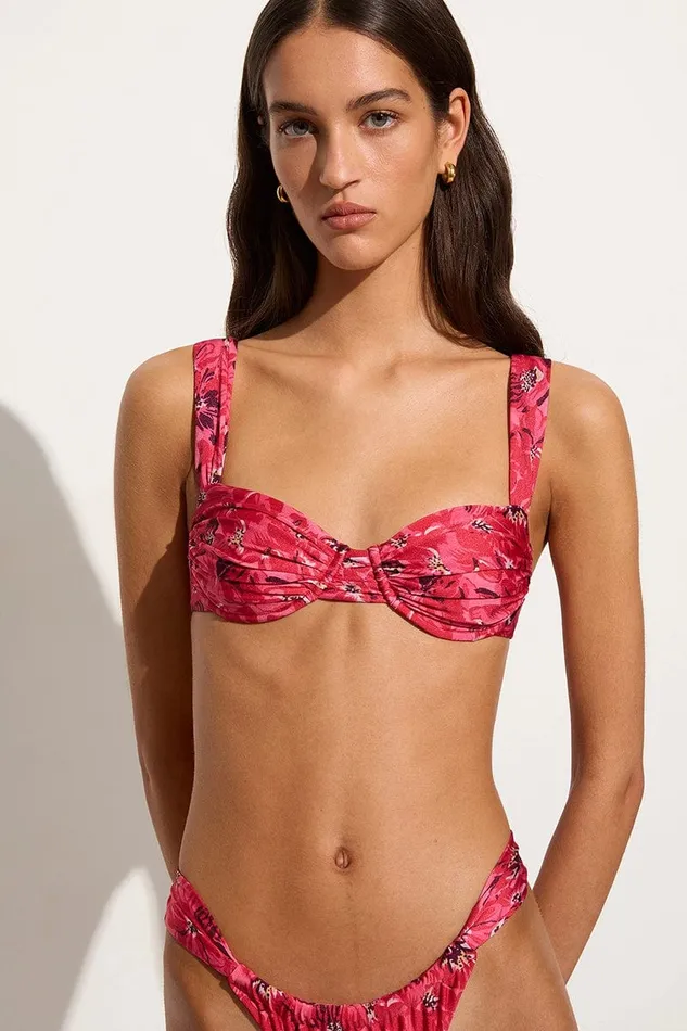 Faithfull The Brand Swim Sol Bikini Top El Limon Floral Pink 8211 Women