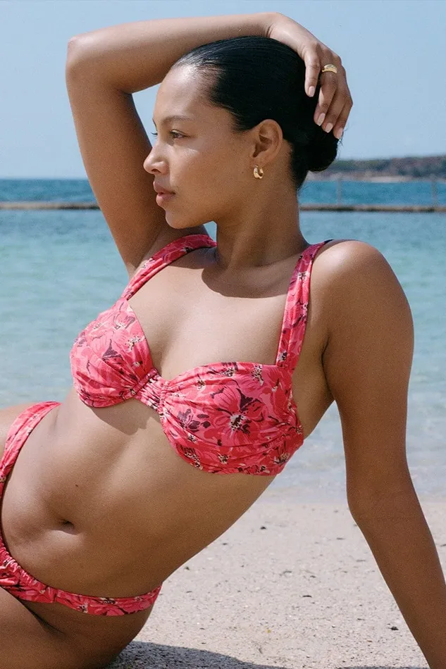 Faithfull The Brand Swim Sol Bikini Top El Limon Floral Pink 8211 Women Faithfull The Brand Swim Sol Bikini Top El Limon Floral Pink 8211 Women