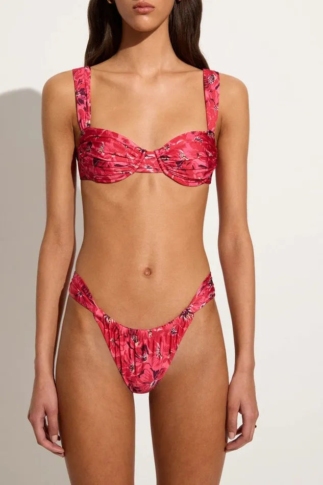 Faithfull The Brand Swim Sol Bikini Top El Limon Floral Pink 8211 Women Faithfull The Brand Swim Sol Bikini Top El Limon Floral Pink 8211 Women