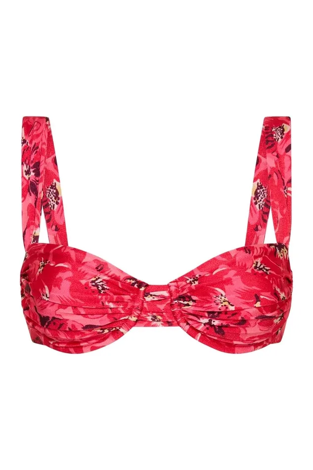 Faithfull The Brand Swim Sol Bikini Top El Limon Floral Pink 8211 Women Faithfull The Brand Swim Sol Bikini Top El Limon Floral Pink 8211 Women