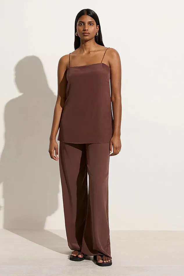 Faithfull The Brand Tops Koa Tunic Top Tobacco 8211 Final Sale 8211 Women Faithfull The Brand Tops Koa Tunic Top Tobacco 8211 Final Sale 8211 Women