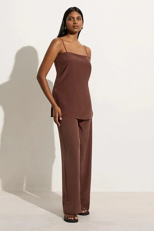 Faithfull The Brand Tops Koa Tunic Top Tobacco 8211 Final Sale 8211 Women Faithfull The Brand Tops Koa Tunic Top Tobacco 8211 Final Sale 8211 Women