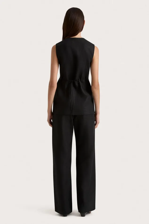 Faithfull The Brand Tops Lulea Wrap Vest Black 8211 Women Faithfull The Brand Tops Lulea Wrap Vest Black 8211 Women