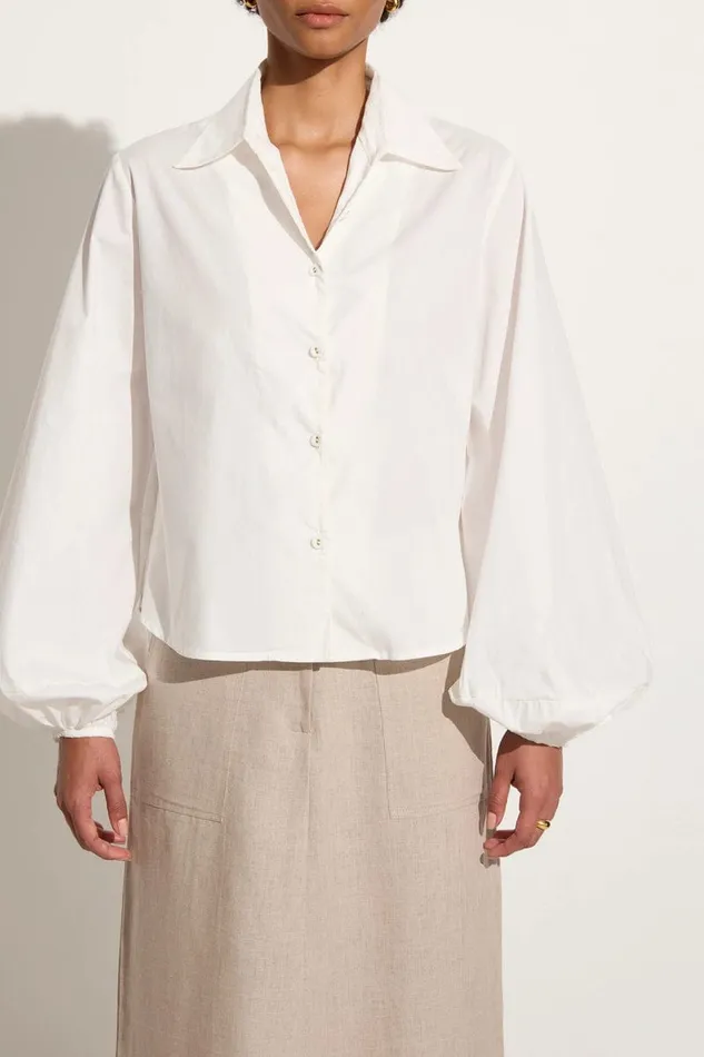 Faithfull The Brand Tops Managua Shirt White 8211 Final Sale 8211 Women Faithfull The Brand Tops Managua Shirt White 8211 Final Sale 8211 Women