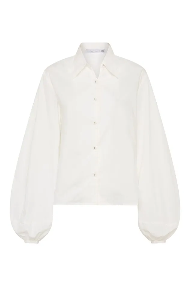 Faithfull The Brand Tops Managua Shirt White 8211 Final Sale 8211 Women Faithfull The Brand Tops Managua Shirt White 8211 Final Sale 8211 Women