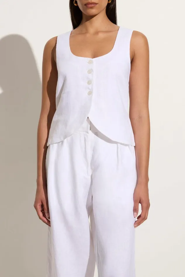 Faithfull The Brand Tops Stanze Vest White 8211 Women