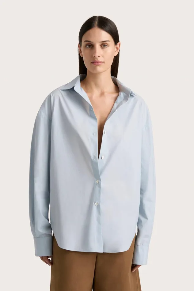 Faithfull The Brand Tops Vieste Shirt Sky Blue 8211 Women Faithfull The Brand Tops Vieste Shirt Sky Blue 8211 Women