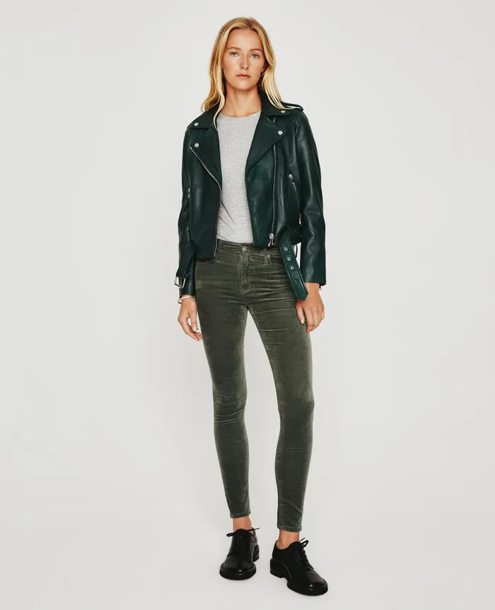 Farrah Skinny Armory Green Women AG Jeans Pants