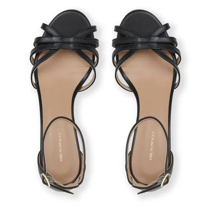 FELICITY Strapped Sandal Low Heel BLACK Women Bruno Magli Sandals and Slides