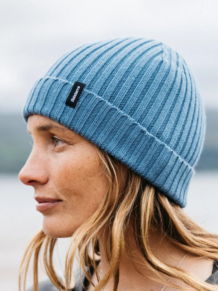 Finisterre Hats and Beanies MenWomen Fisherman Beanie Storm Blue
