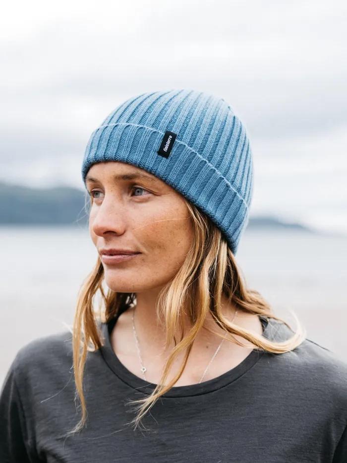 Finisterre Hats and Beanies MenWomen Fisherman Beanie Storm Blue