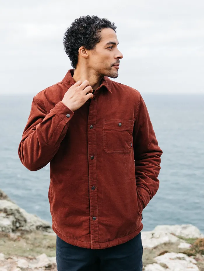 Finisterre Jackets and Coats Men Rigger Fleece Lined Jacket Dark Rosewood