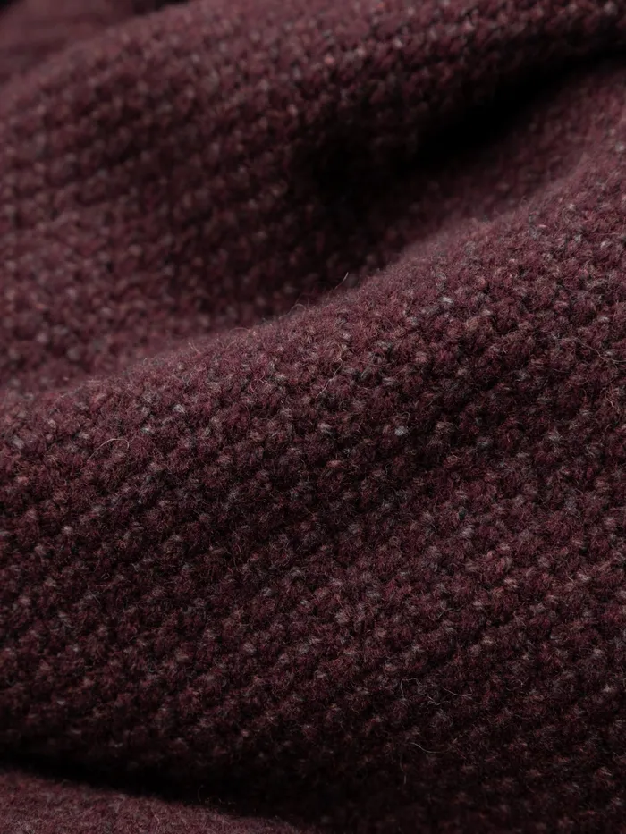 Finisterre Knitwear Men Barents Sweater Black Cherry