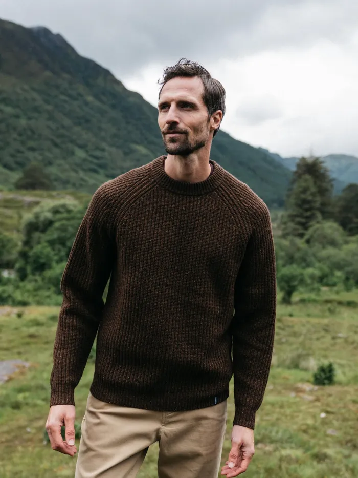 Finisterre Knitwear Men Mora Knit Sweater Timber