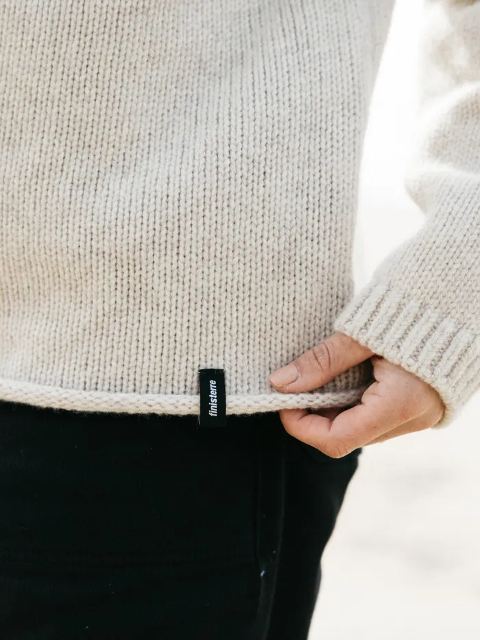 Finisterre Knitwear Women Stornoway Cable Yoke Sweater Oatmeal