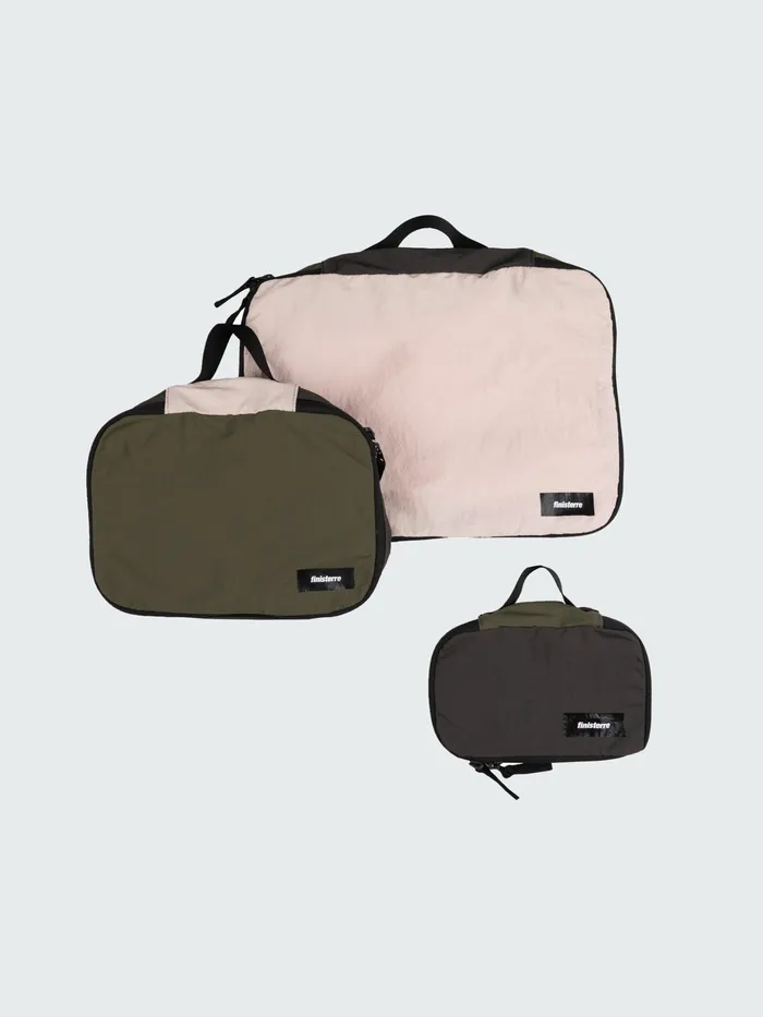 Finisterre Outdoor Accessories MenWomen Packing Cubes Olivepink Smokeraven