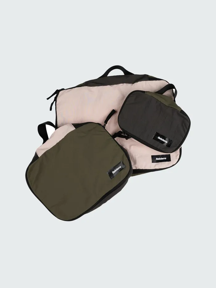 Finisterre Outdoor Accessories MenWomen Packing Cubes Olivepink Smokeraven