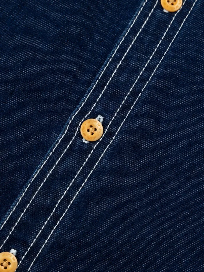 Finisterre Shirts Men Eddystone Denim Shirt Washed Denim