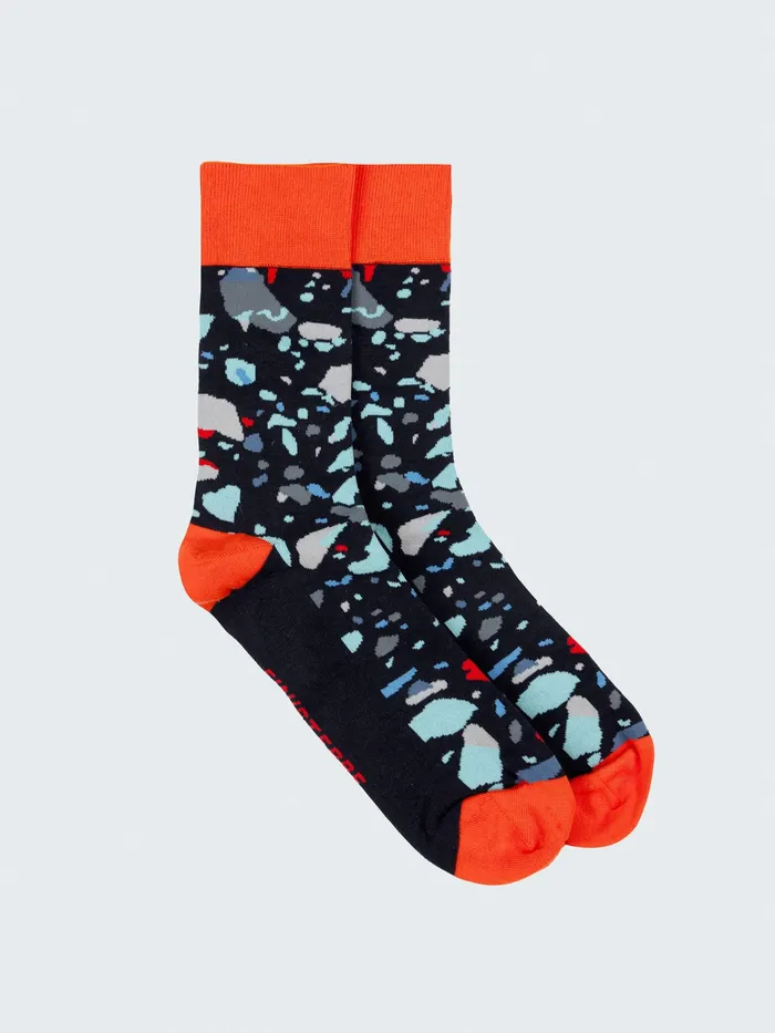 Finisterre Socks MenWomen Tidelands Lightweight Sock Microplastics Flamenavy