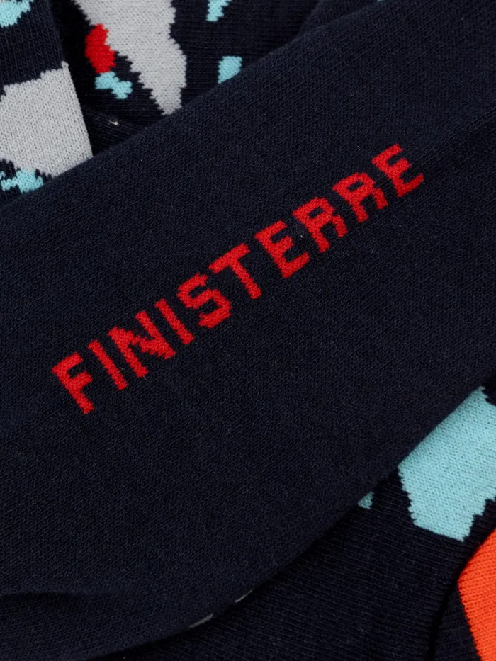 Finisterre Socks MenWomen Tidelands Lightweight Sock Microplastics Flamenavy
