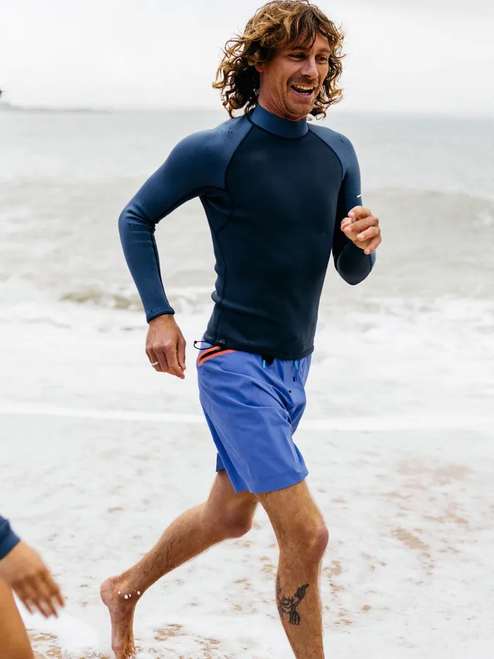 Finisterre Swim Shorts and Board Shorts Men Nieuwland 2mm Yulex Long Sleeve Top Dark Ozone