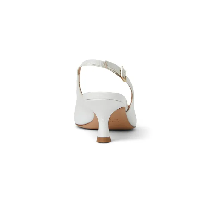 FIONA Slingback Pump WHITE CRINKLED PATENT Women Bruno Magli Pumps