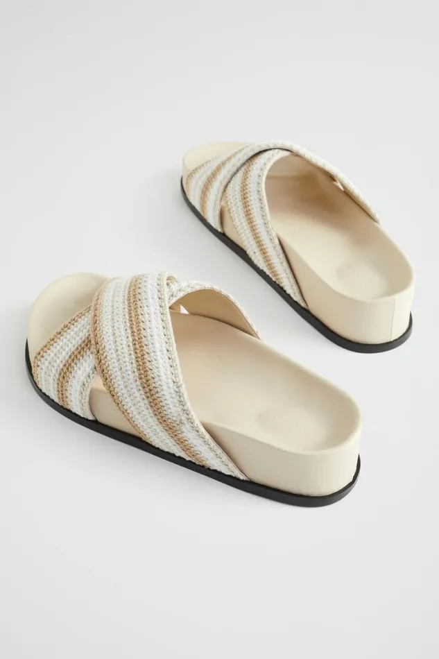 Flats Woman Seed Heritage Annika Crochet Slide Stone