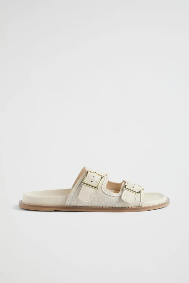 Flats Woman Seed Heritage Eloise 2 Strap Slide Stone