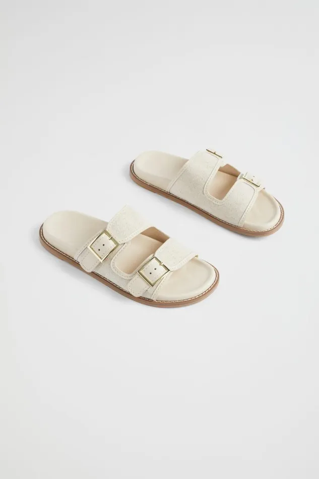 Flats Woman Seed Heritage Eloise 2 Strap Slide Stone