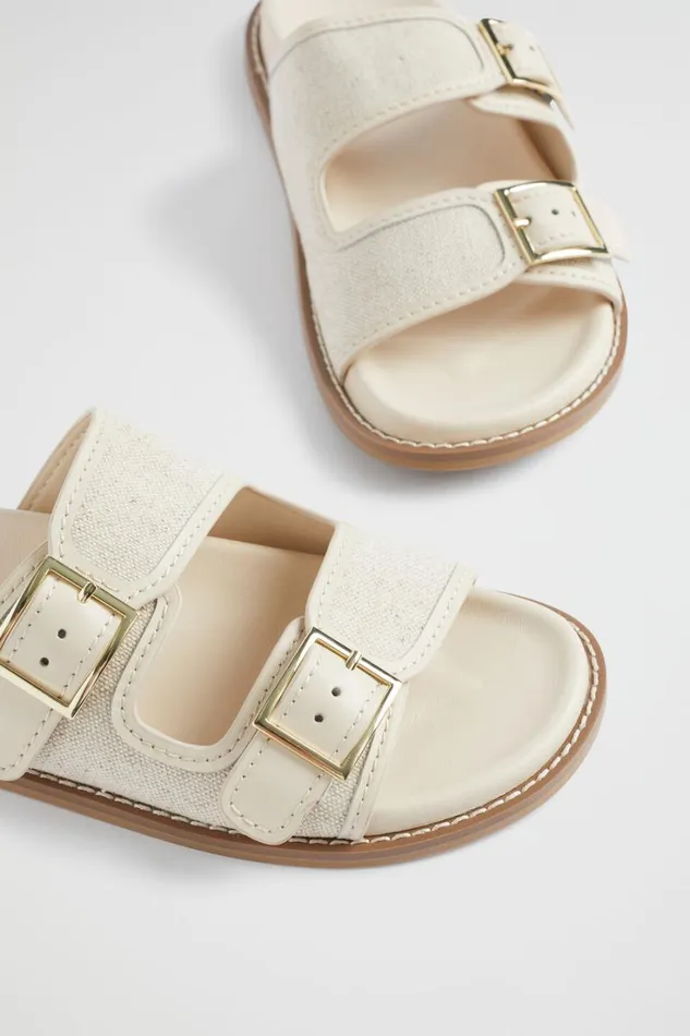 Flats Woman Seed Heritage Eloise 2 Strap Slide Stone