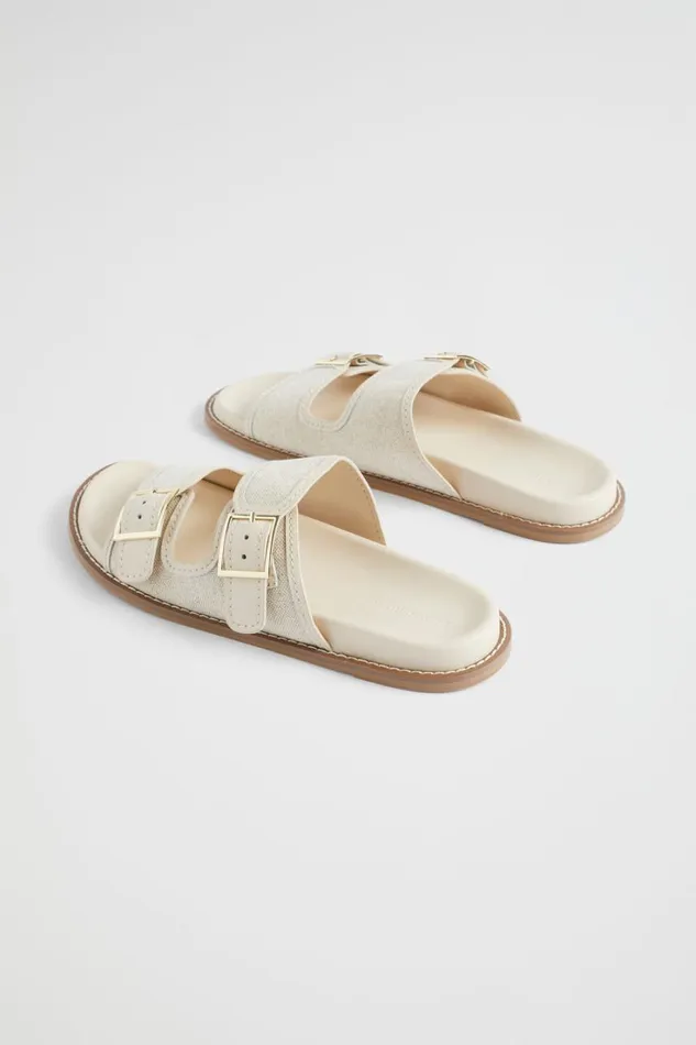 Flats Woman Seed Heritage Eloise 2 Strap Slide Stone