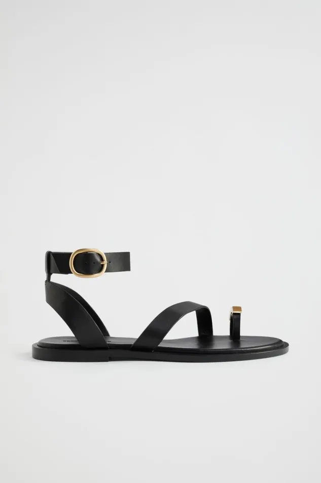 Flats Woman Seed Heritage Giselle Toe Loop Sandal Black