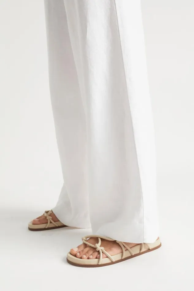 Flats Woman Seed Heritage Mya Knot Sandal Stone