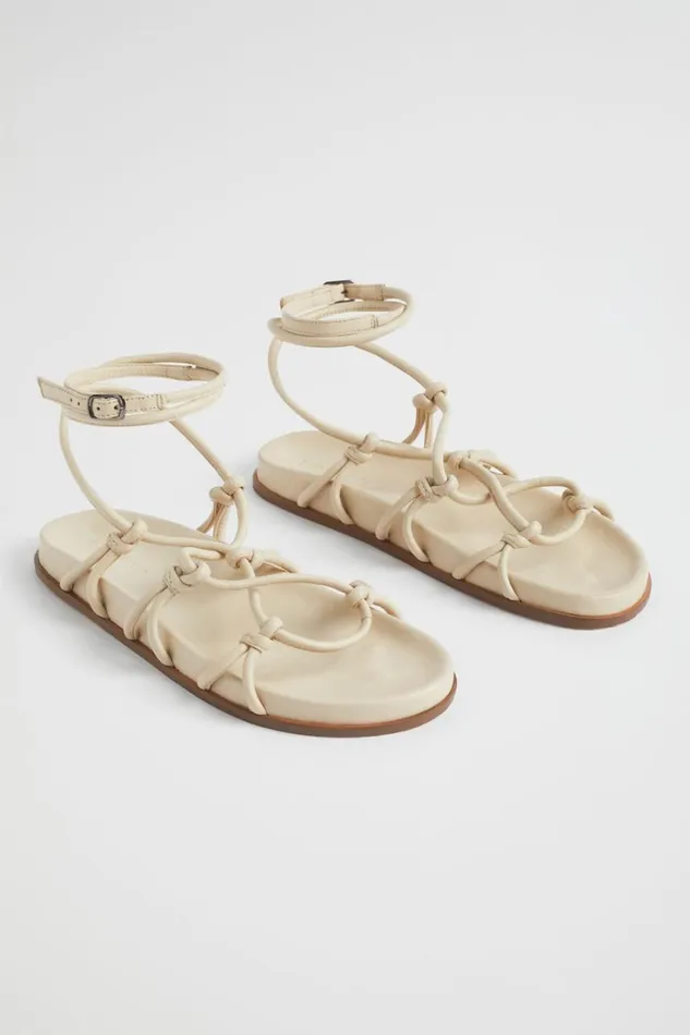 Flats Woman Seed Heritage Mya Knot Sandal Stone