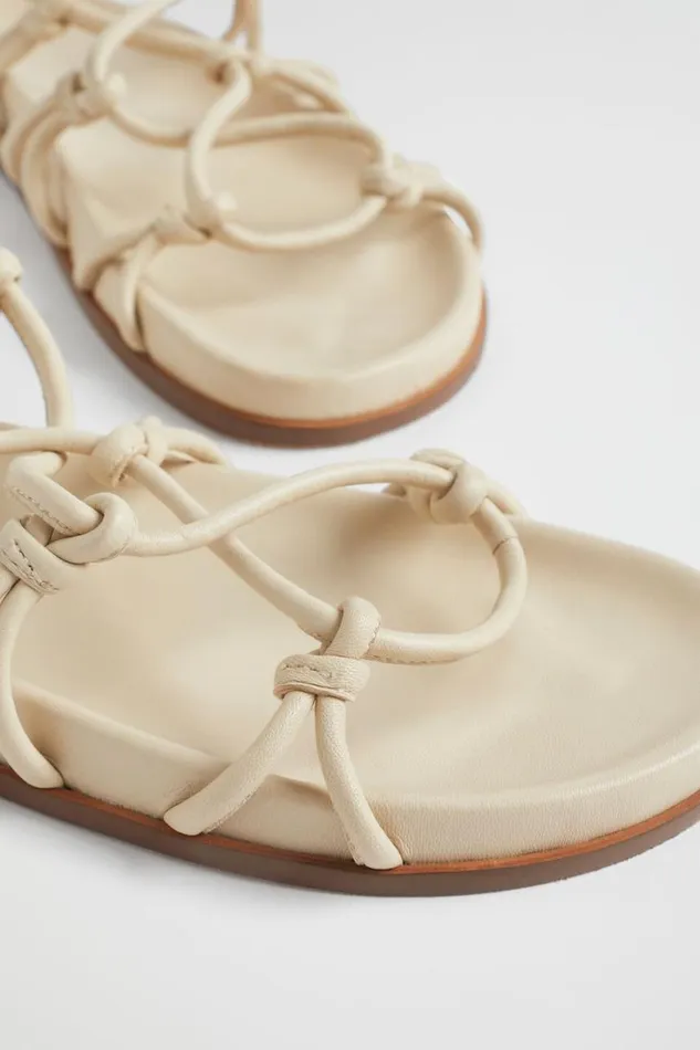 Flats Woman Seed Heritage Mya Knot Sandal Stone