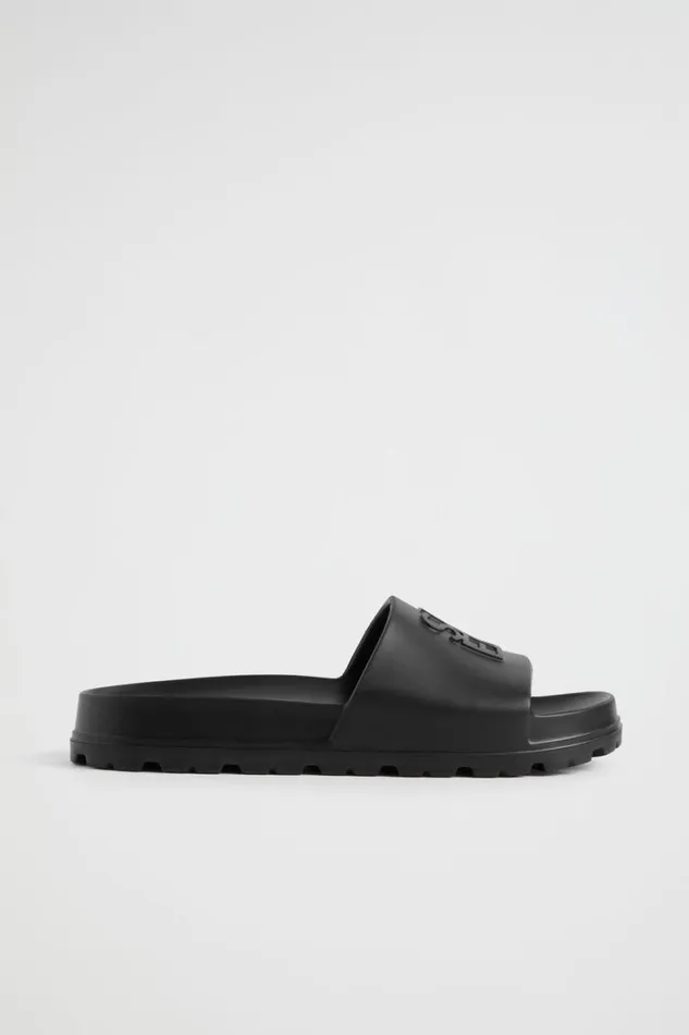 Flats Woman Seed Heritage Quad Logo Slide Black