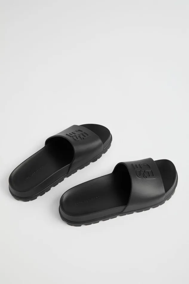Flats Woman Seed Heritage Quad Logo Slide Black