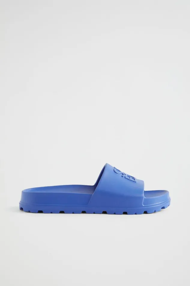 Flats Woman Seed Heritage Quad Logo Slide Deep Ocean