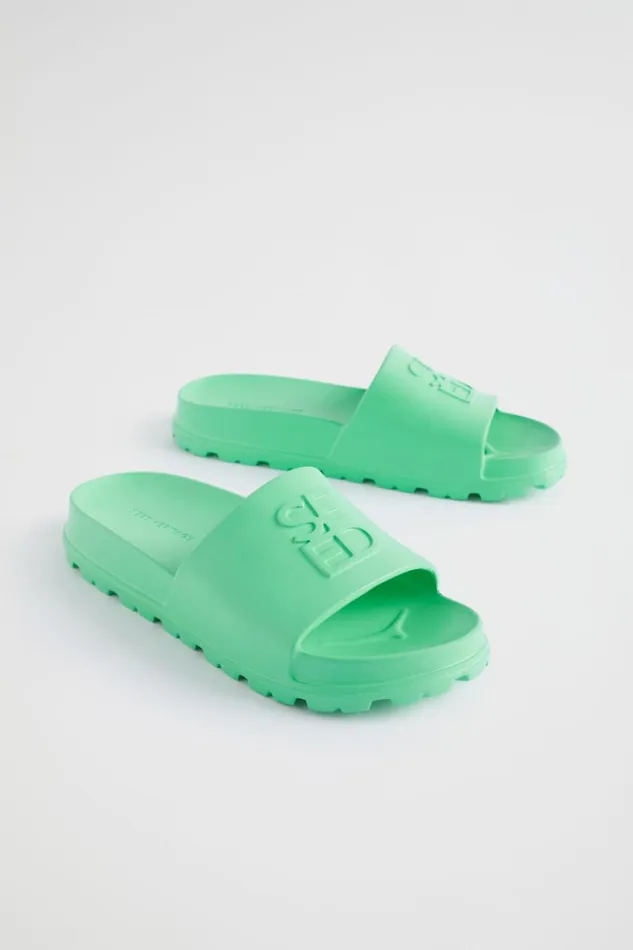 Flats Woman Seed Heritage Quad Logo Slide Key Lime