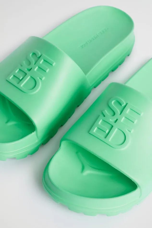 Flats Woman Seed Heritage Quad Logo Slide Key Lime
