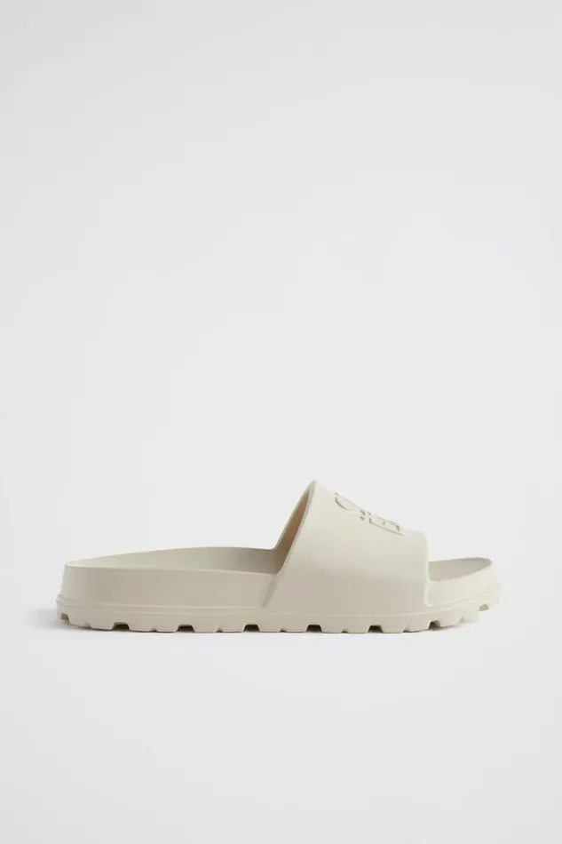 Flats Woman Seed Heritage Quad Logo Slide Sand