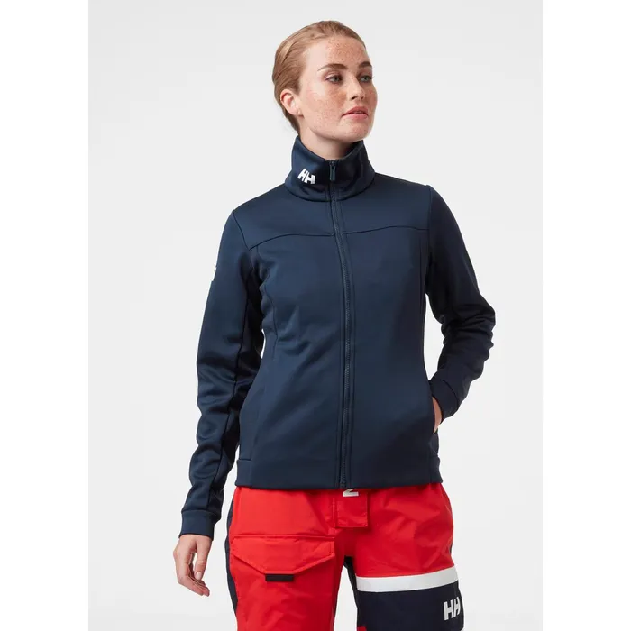 Fleece Women Helly Hansen W CREW FLEECE JACKET 597 Navy