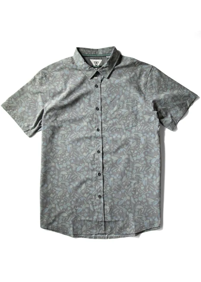 Gardena Eco Ss Shirt Dark Naval Men Vissla Shirts and Flannels