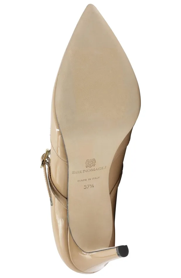 Gemma MaryJane Leather Pump 8211 Honey Patent Women Bruno Magli Heels