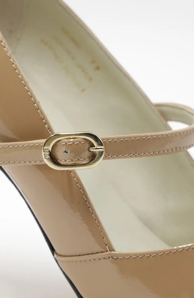 Gemma MaryJane Leather Pump 8211 Honey Patent Women Bruno Magli Heels