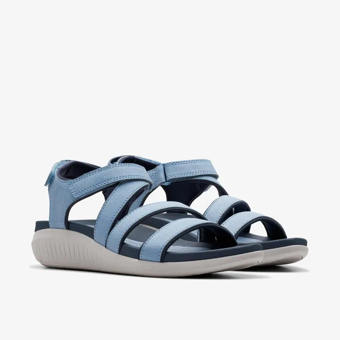 Glide Hi Ella Denim Women Clarks Sandals and Flip Flops