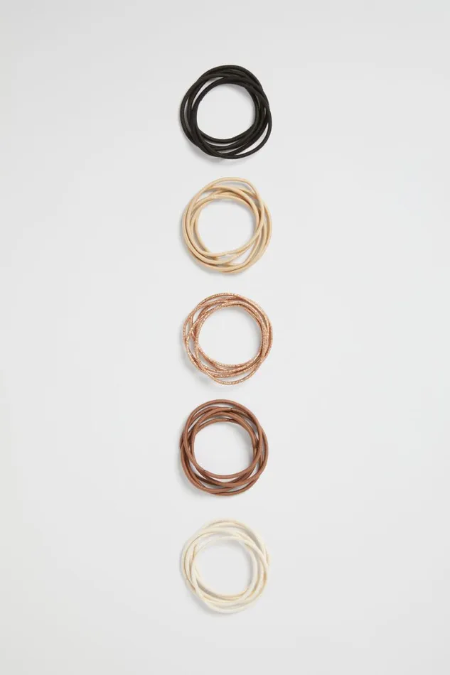 Hair Accessories Woman Seed Heritage Skinny Hair Tie Pack Brown