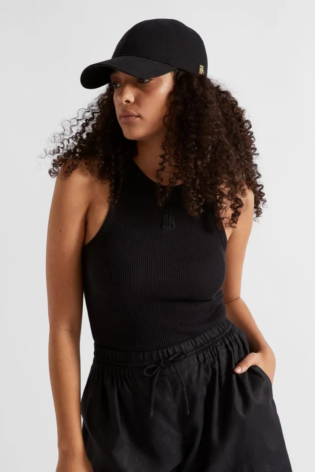 Hats and Gloves Woman Seed Heritage Logo Detail Cap Black